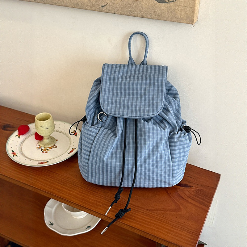 Women Bags For Laptop - Zaino leggero per laptop a quadri