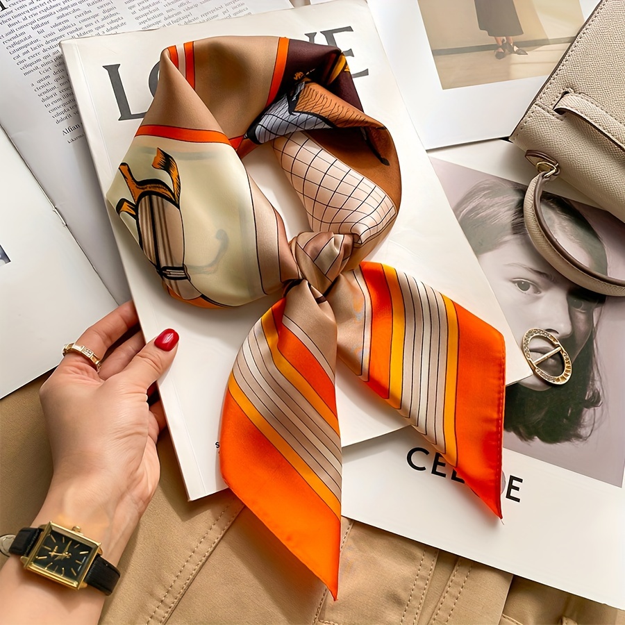Women Bags Office - Sciarpa quadrata di seta modello cavallo