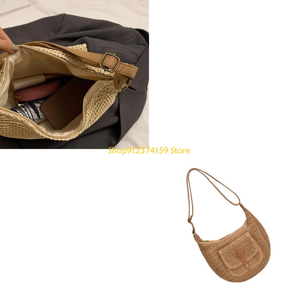 Woven Straw Bag - G5AE Borsa da spiaggia da donna