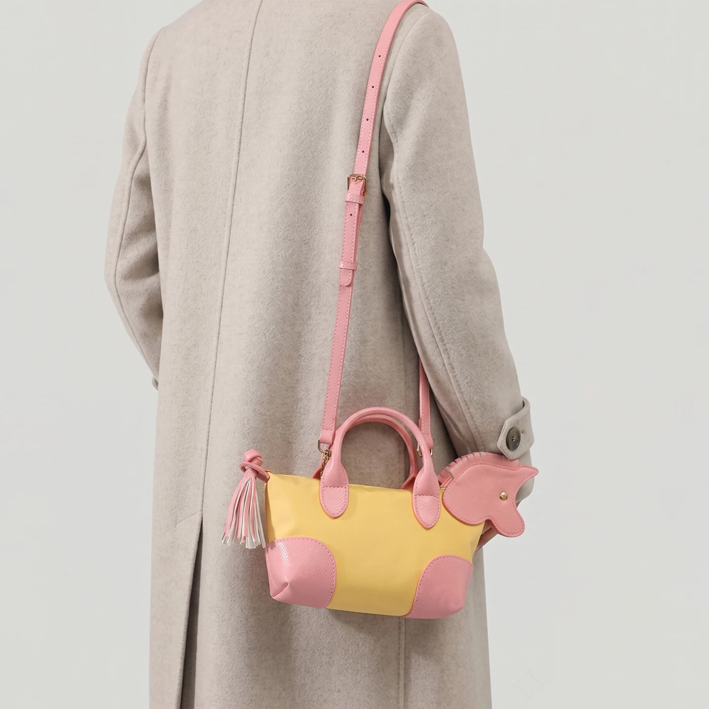 Women Bags Max - Borsa Mini a Forma di Cavallo,
