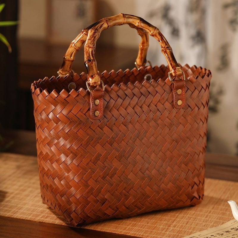 Woven Straw Bag - Borsa Artigianale Pura Fatta a Mano,