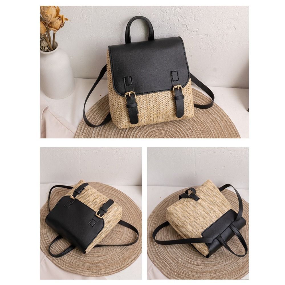 Borsa Versatile in Pelle PU e  - Woven Straw Bag recensione e prezzo