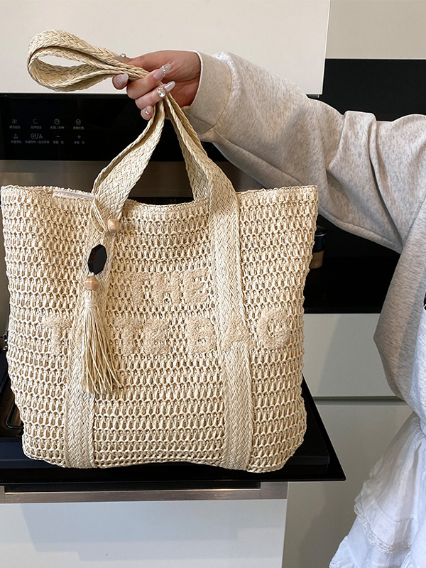 Borsa Tote Grande in Paglia In - Woven Straw Bag recensione e prezzo